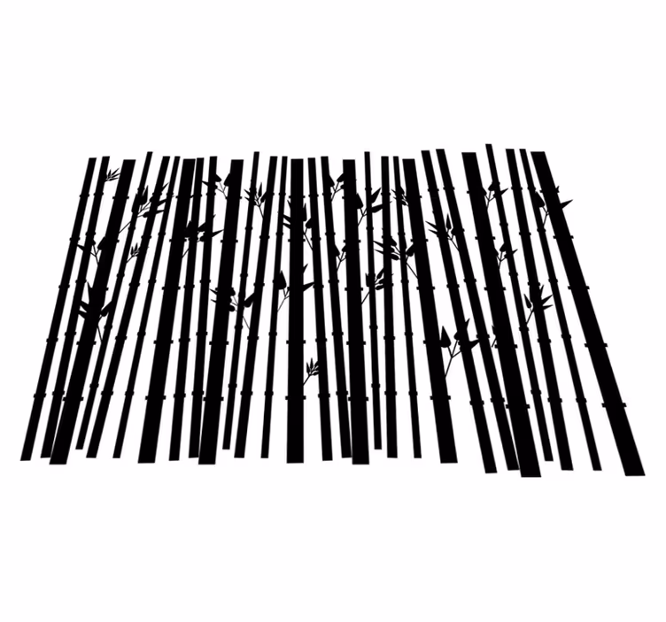 Vinilna preproga za kopalnico bambusove rastline - TenStickers