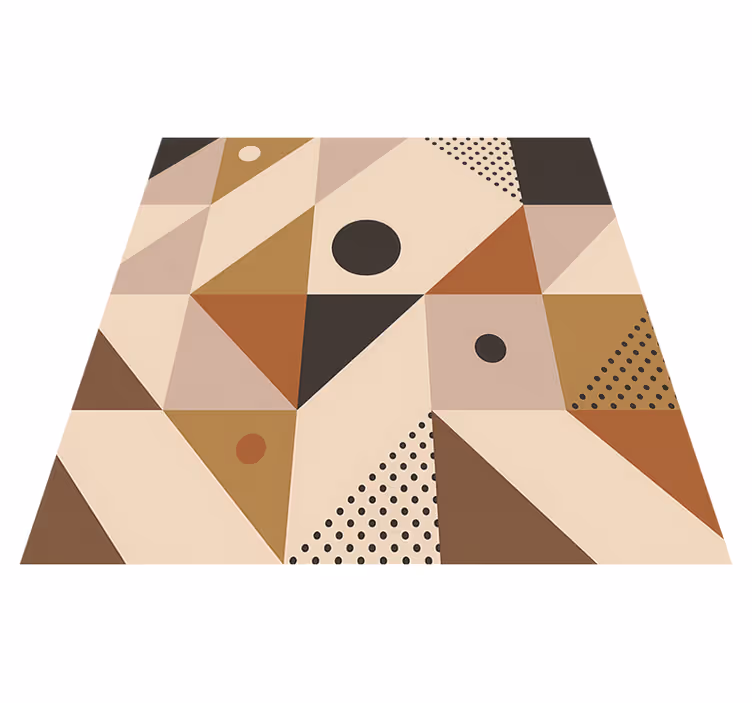 Vinilne preproge z geometrijskimi vzorci rjav mozaik - TenStickers