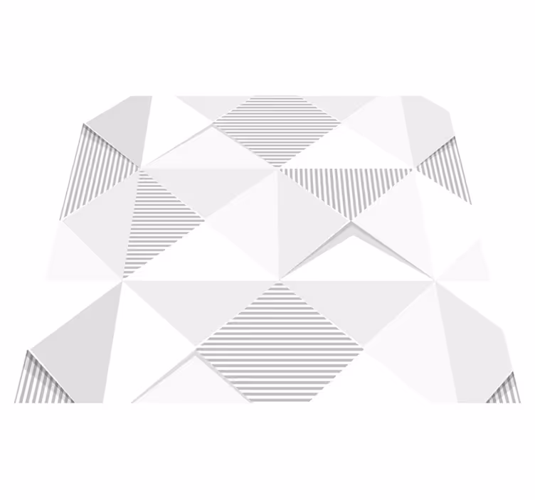 Vinilne preproge z geometrijskimi vzorci 3d bele kvadrate - TenStickers