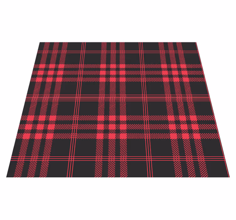 Božična vinilna preproga v tartan vzorcu - TenStickers