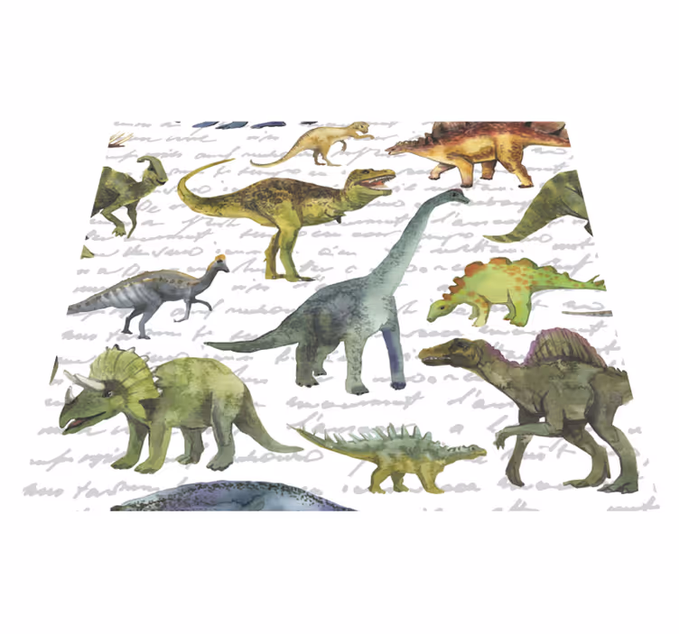 Vinilne preproge za spalnico z realističnimi dinozavri - TenStickers