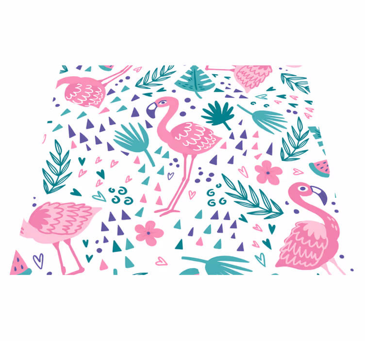 Vinilne preproge za spalnico s flamingo vzorcem - TenStickers
