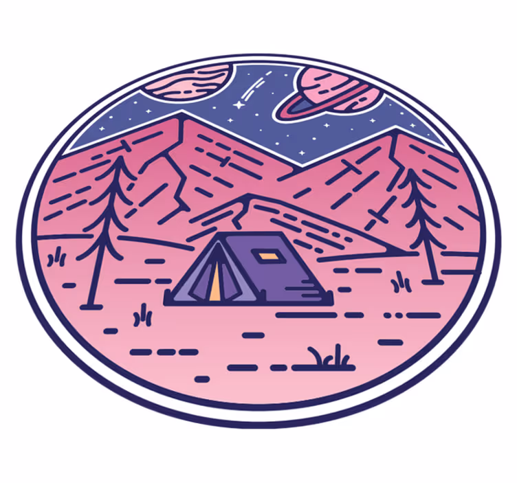 Naravne vinilne preproga rožnate gore - TenStickers