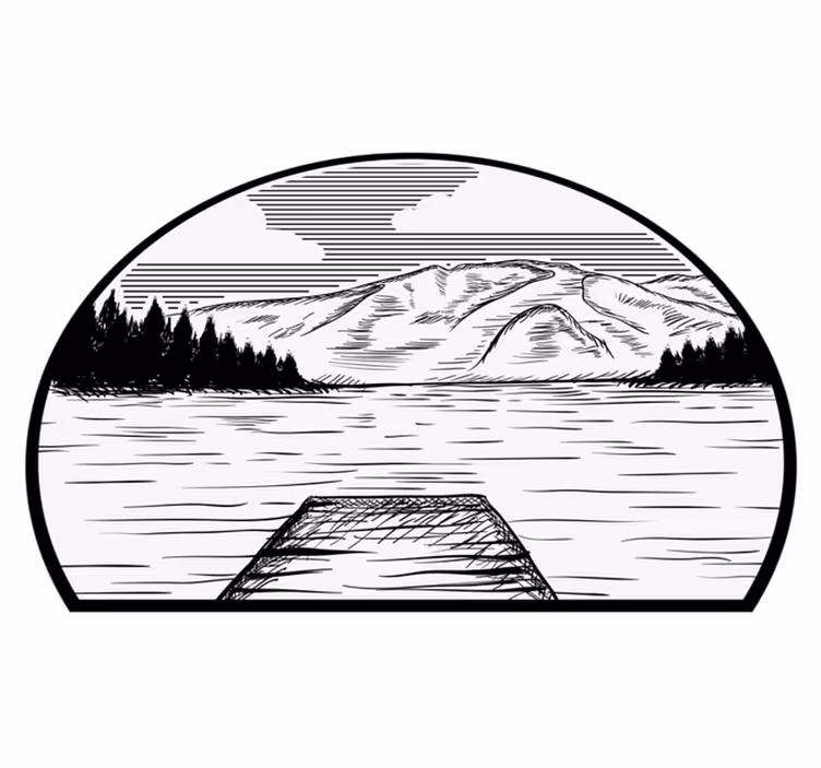Naravne vinilne preproge motorhome borov gozd - TenStickers