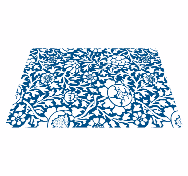 Naravne vinilne preproge morska modra flora - TenStickers