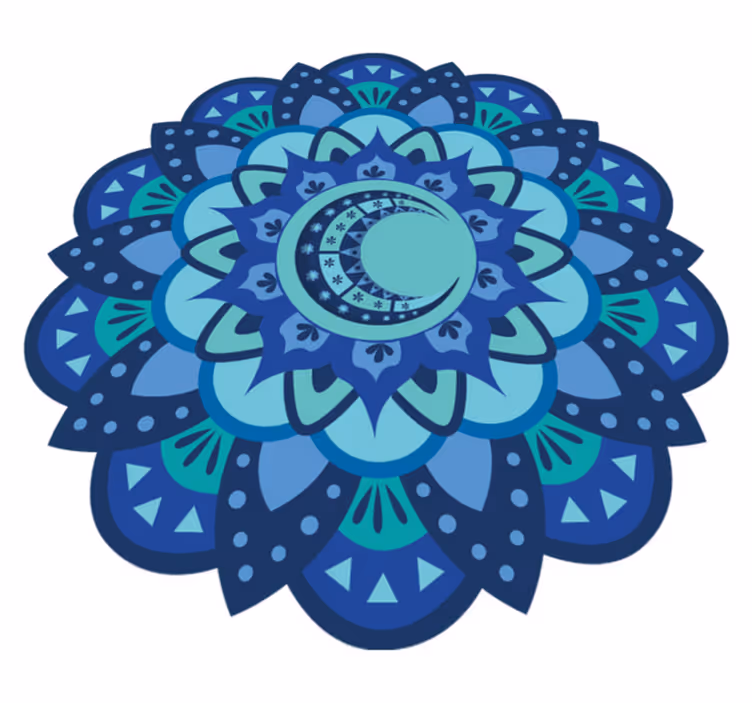 Naravne vinilne preproga zasnovana botanična mandala - TenStickers