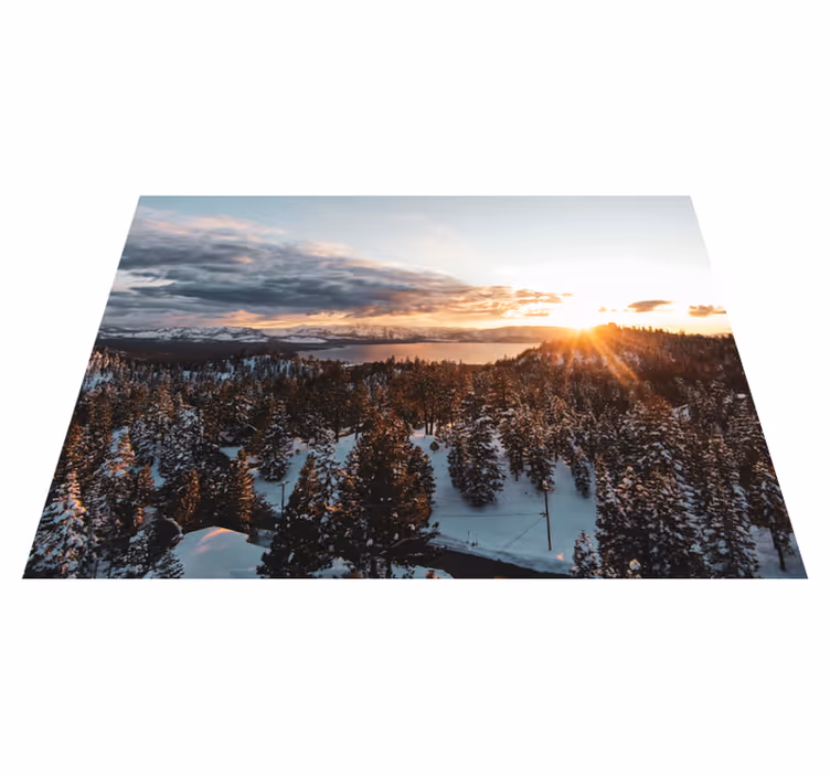 Naravne vinilne preproga razkošna gozdna pokrajina - TenStickers