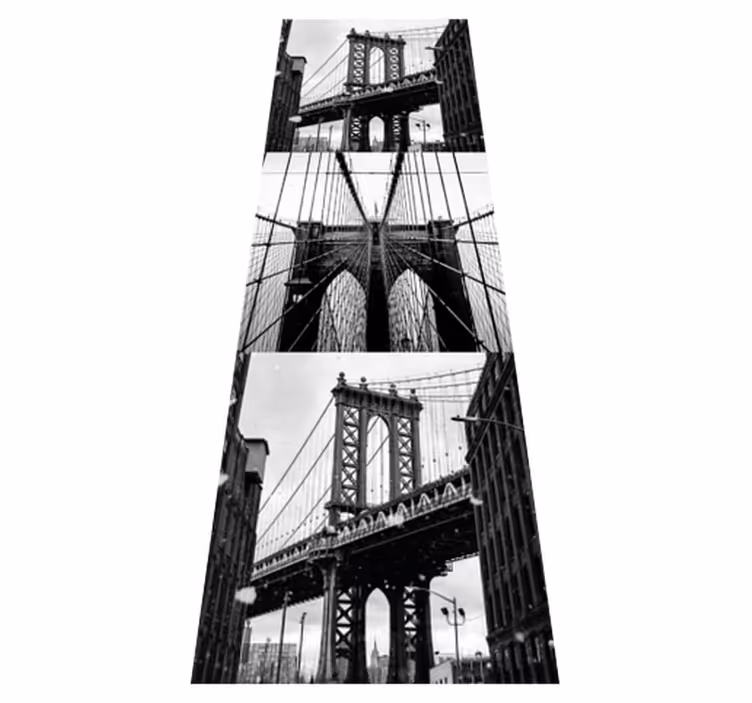 Vinilne preproge za spalnico koláž brooklynskega mostu - TenStickers