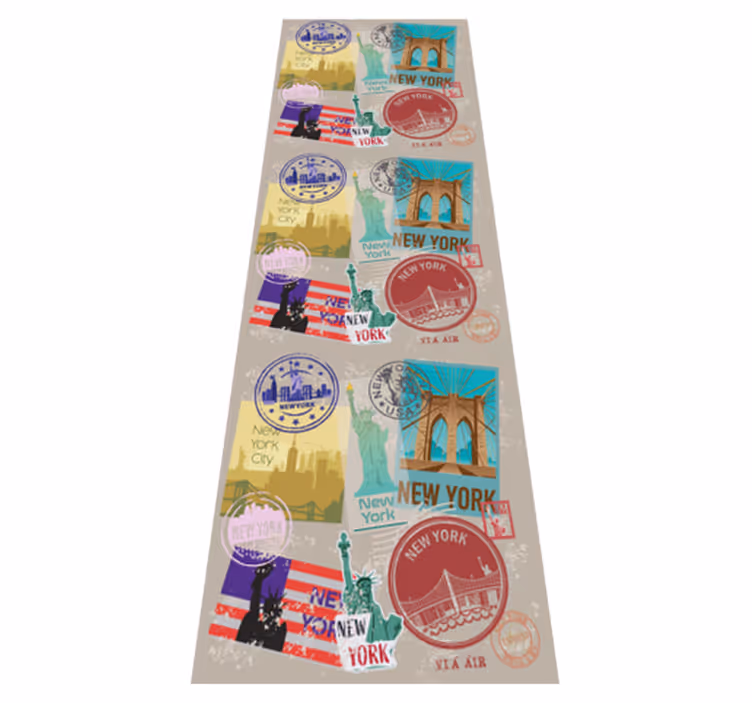 Vinilne preproge za spalnico stari nyc kolaž - TenStickers