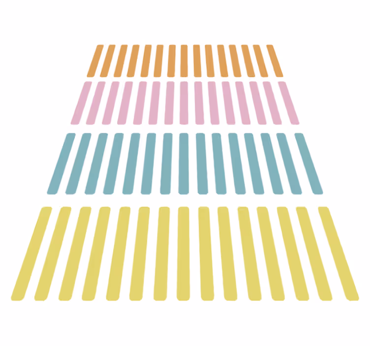 Vinilne preproge z geometrijskimi vzorci v barvah konfeti - TenStickers