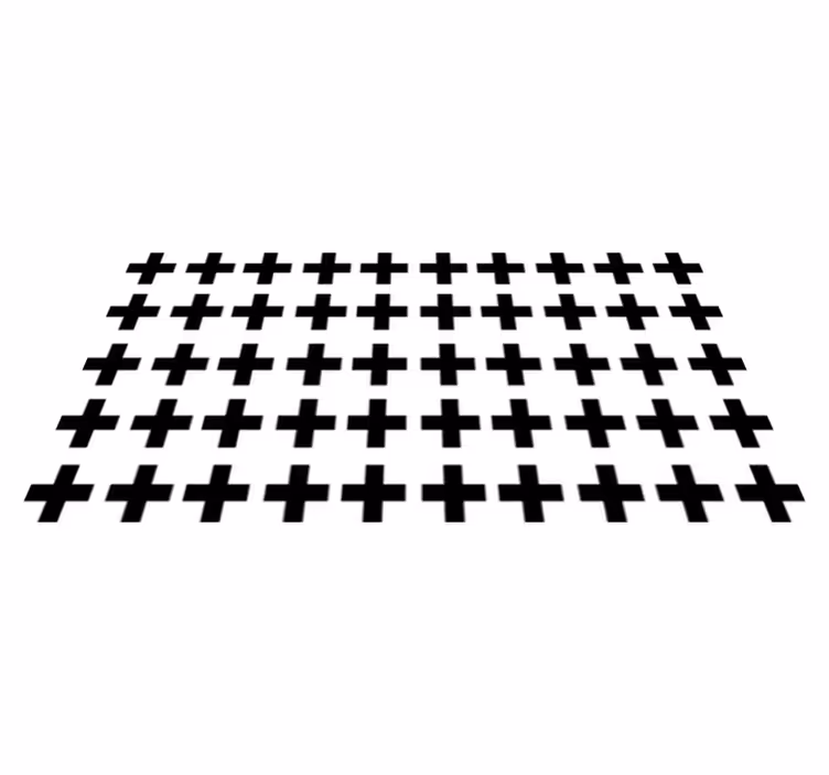 Vinilne preproge z geometrijskimi vzorci črno-bele križe. - TenStickers