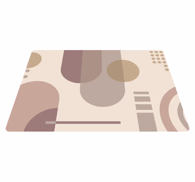 Vinilne preproge z geometrijskimi vzorci v rjavi barvi - TenStickers