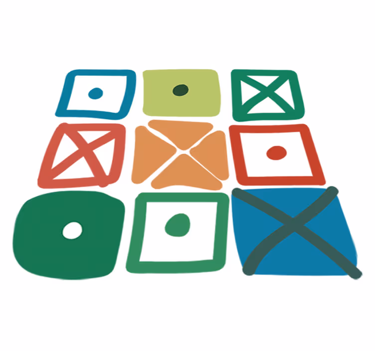 Vinilne preproge z geometrijskimi vzorci različni kvadrati - TenStickers