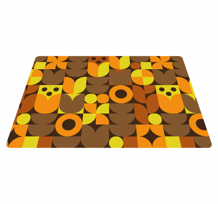 Vinilne preproge z geometrijskimi vzorci abstract 70s pribor - TenStickers
