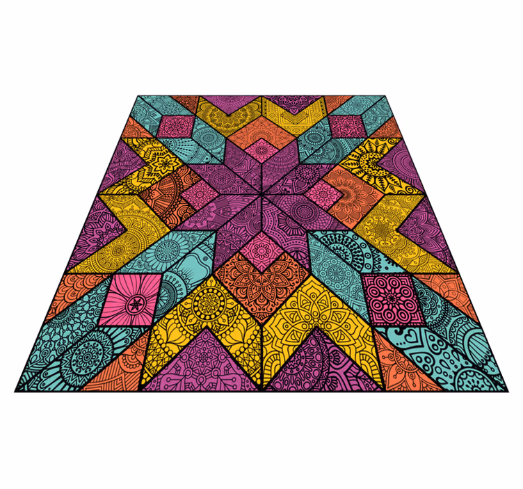 Vinilne preproge z geometrijskimi vzorci v barvitih odtenkih - TenStickers
