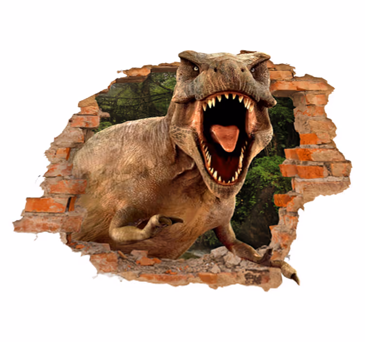 Otroške vinilna preproga 3d t-rex dizajn - TenStickers