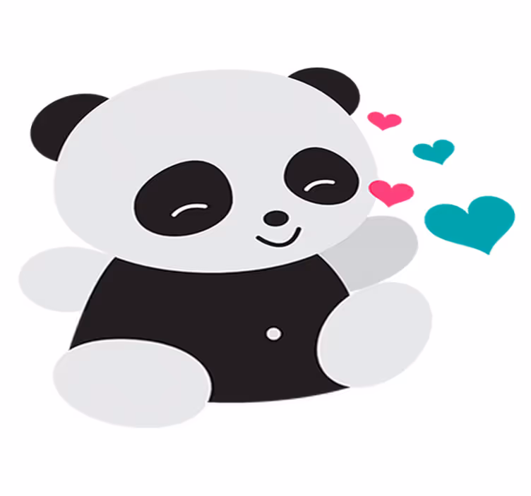 Otroške vinilna preproga ljubki medvedek panda - TenStickers