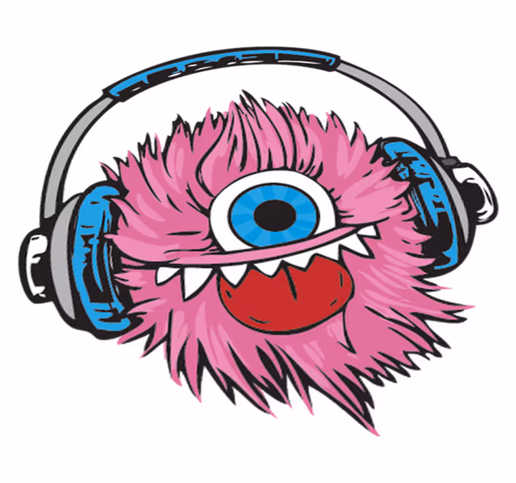 Otroške vinilna preproga rožnati dlakavi pošast - TenStickers