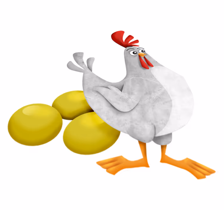 Otroške vinilna preproga fen z zlatimi jajci - TenStickers