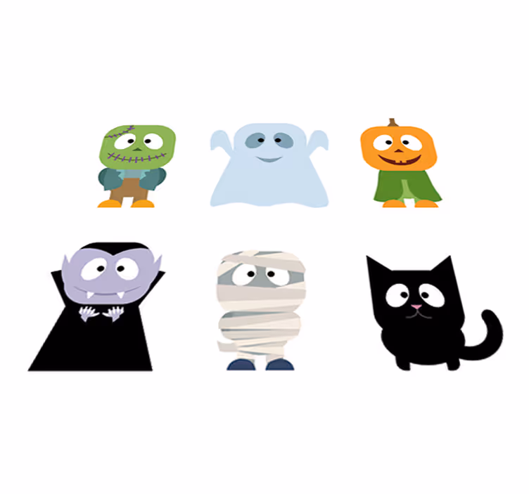 Otroške vinilna preproga halloween čudaki - TenStickers