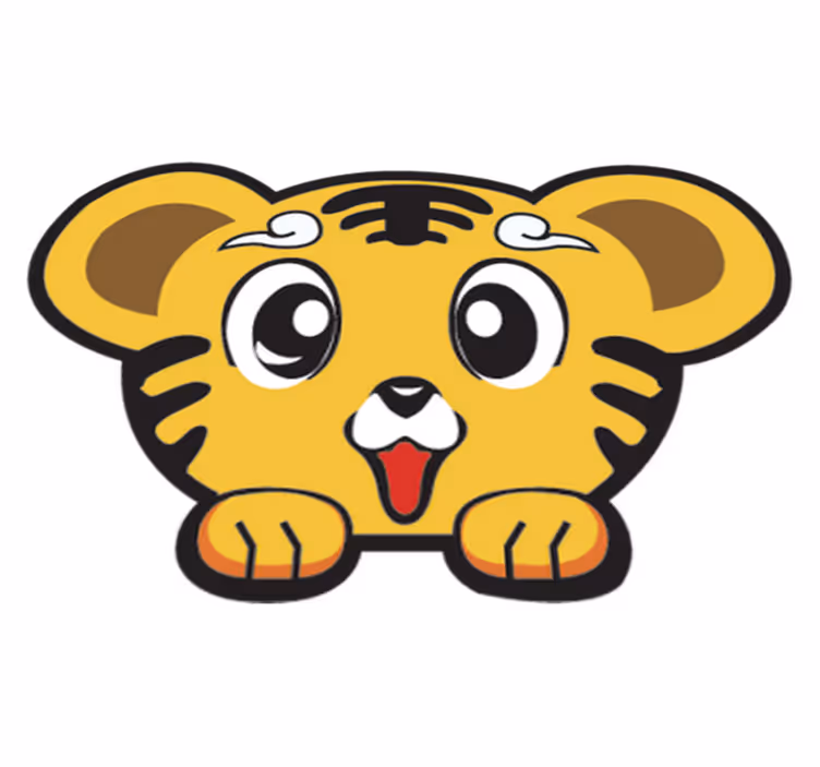 Otroške vinilna preproga srečni tiger - TenStickers