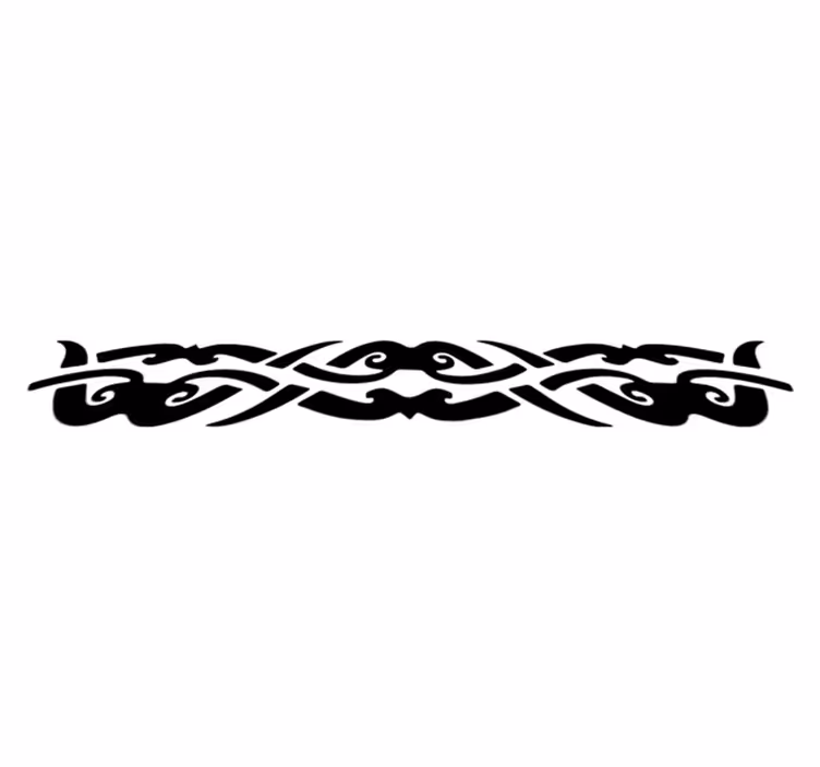 Vinilne preproge za spalnico enobarvni tribal dizajn - TenStickers