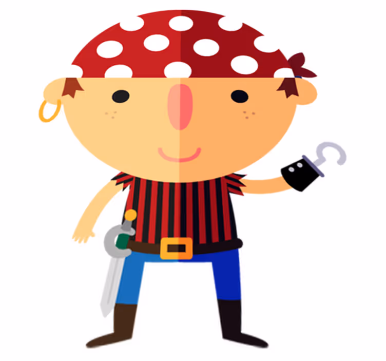 Otroške vinilna preproga s piratsko ilustracijo - TenStickers