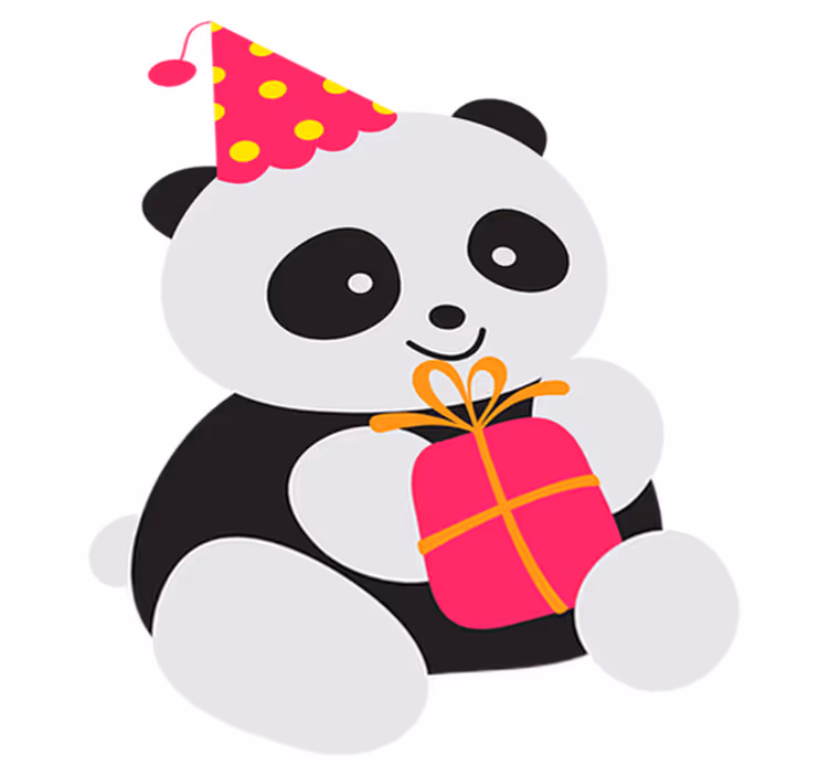 Otroške vinilna preproga panda z darilom - TenStickers