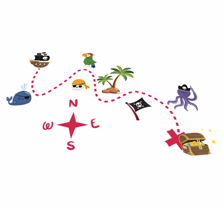 Vinilna preproga z igre zakladna mapa - TenStickers