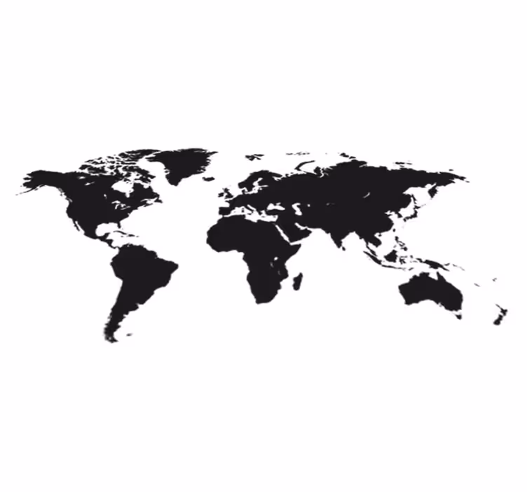 Vinilna preproga z zemljevidom sveta dekorativna mapa sveta - TenStickers