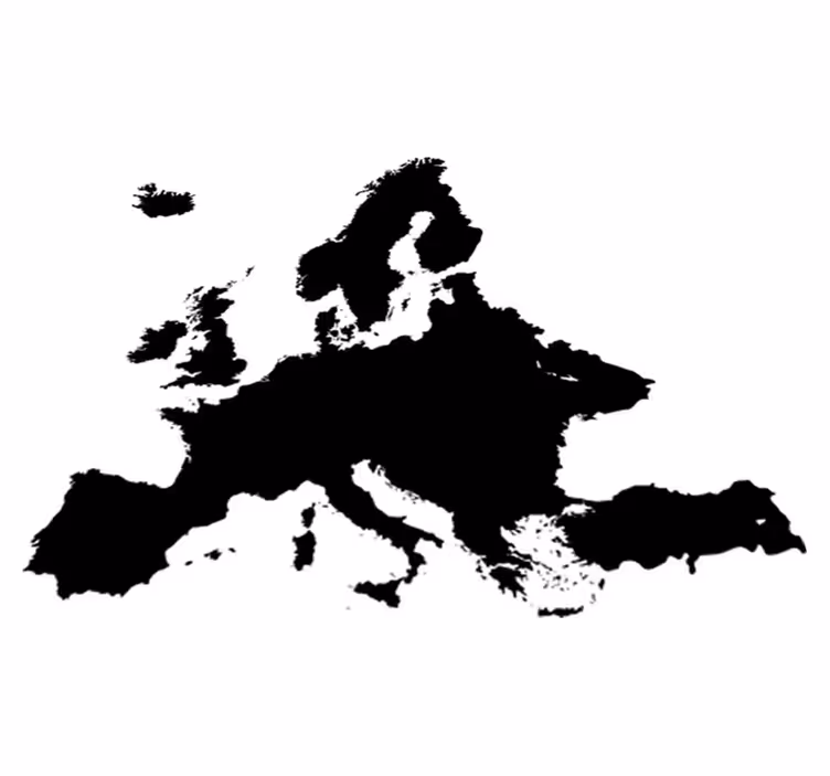 Vinilna preproga z zemljevidom sveta evropa - TenStickers