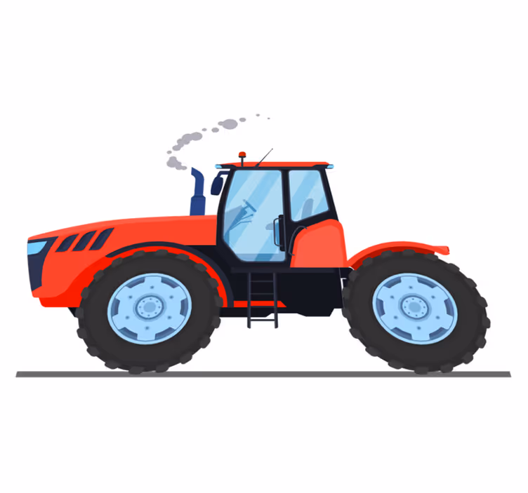 Otroške vinilna preproga rdeč traktor - TenStickers