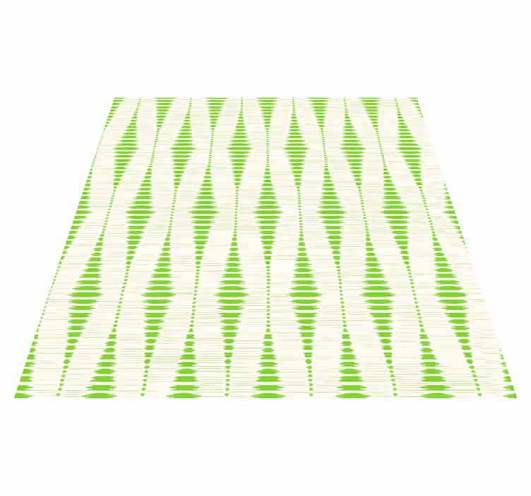 Vinilne preproge z geometrijskimi vzorci zeleni rabaul ikat - TenStickers