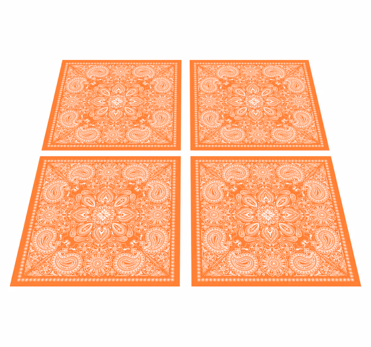 Vinilna preproga za kopalnico paisley ploščice - TenStickers