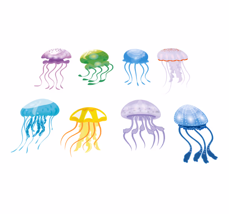 Vinilna preproga za kopalnico barve meduz - TenStickers