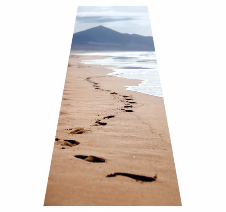 Vinilna preproga za kopalnico odtis na plaži - TenStickers