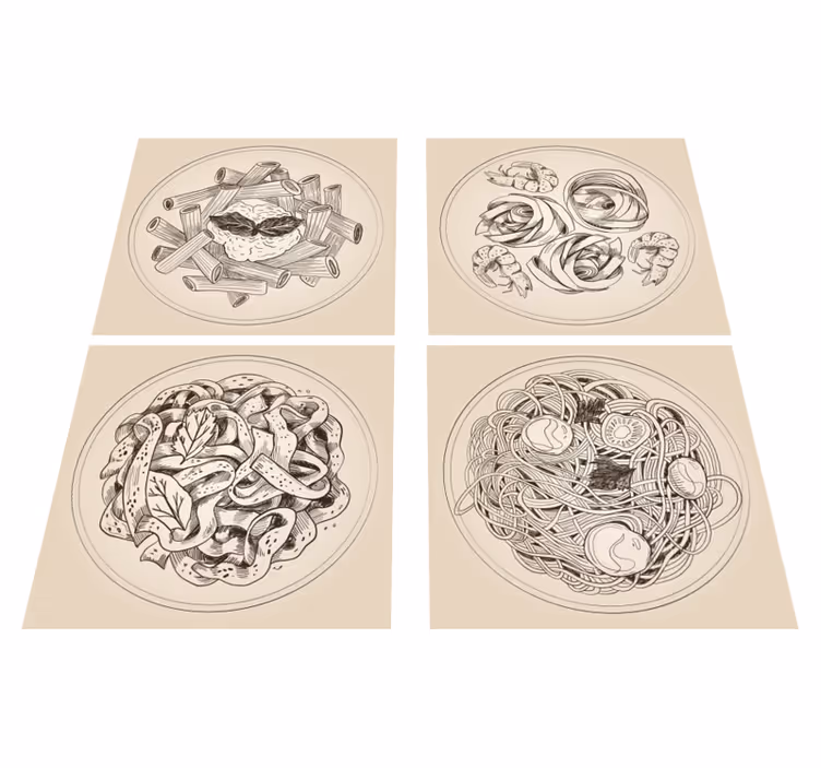 Vinilna preproga za kuhinjo z okrasnimi ploščami - TenStickers