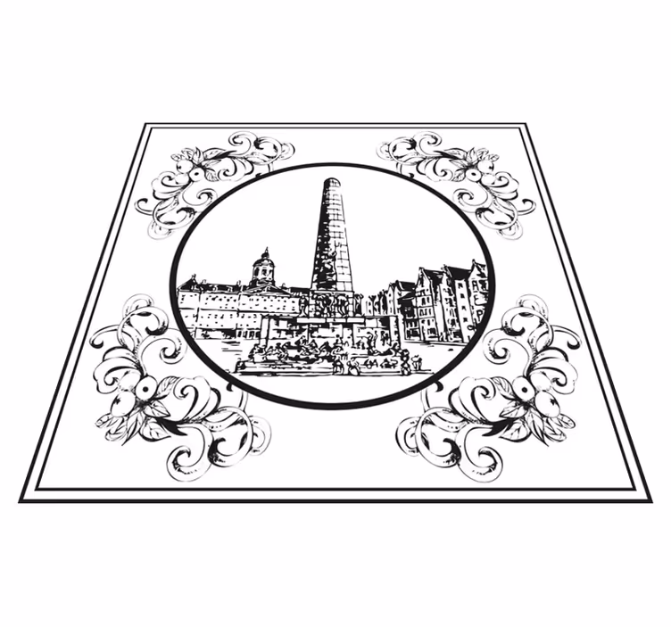 Vinilna preproga za kuhinjo amsterdam trg dam - TenStickers