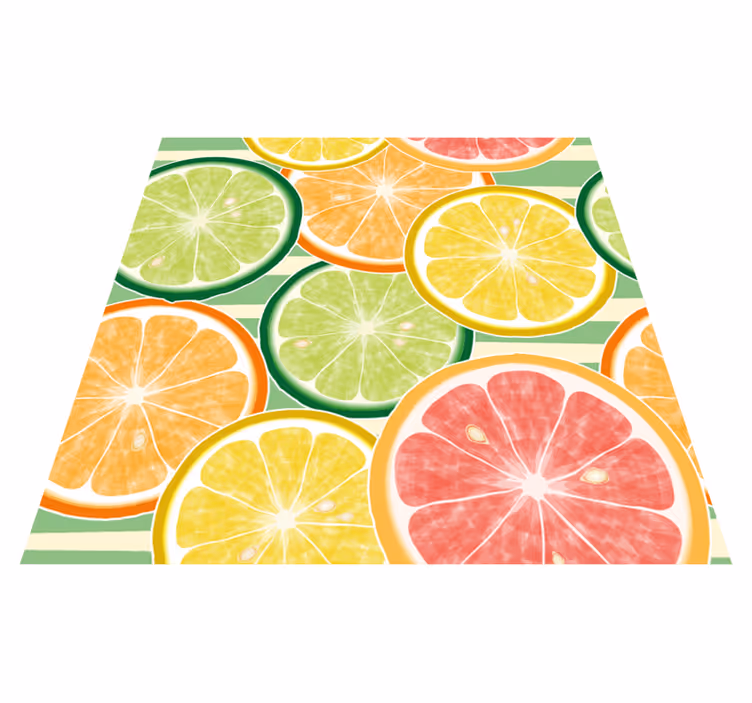 Vinilna preproga za kuhinjo z motivom citrusov - TenStickers