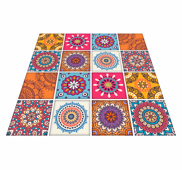 Vinilna preproga za kuhinjo mandala ploščice - TenStickers