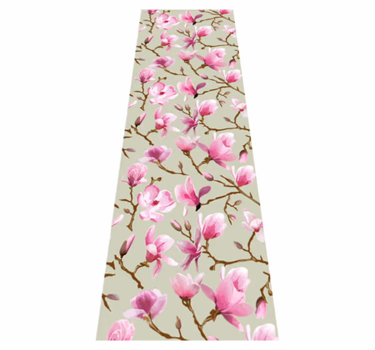 Vinilne preproge za spalnico čudovita vijolična magnolija - TenStickers
