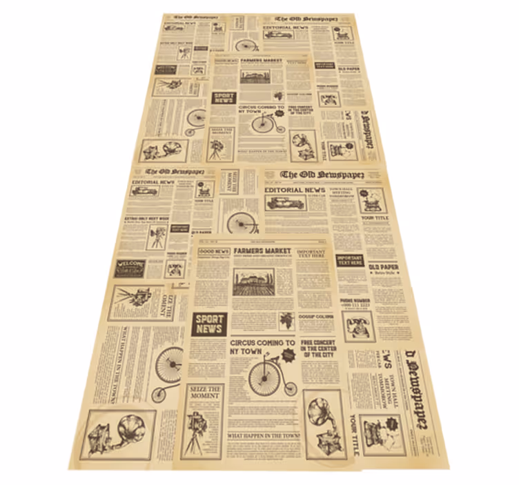 Vinilne preproge za študijsko sobo vintage ameriške časopise - TenStickers