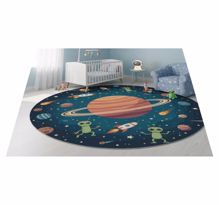 Vinilne preproge za spalnico z zabavnimi nezemljani - TenStickers