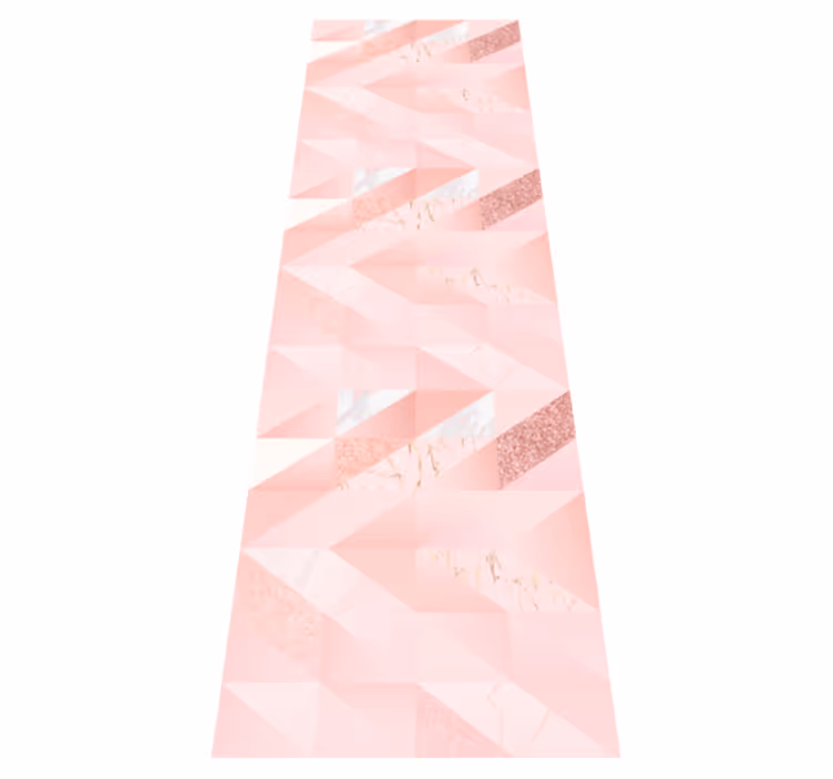 Vinilne preproge za spalnico v rožnato geometrijskem vzorcu - TenStickers