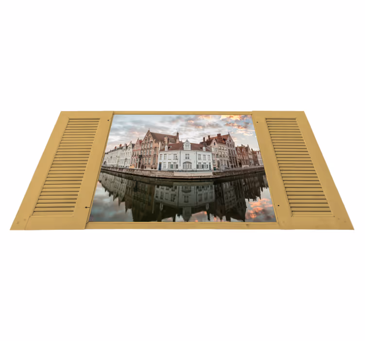 Vinilne preproge za spalnico fotografija brugge - TenStickers