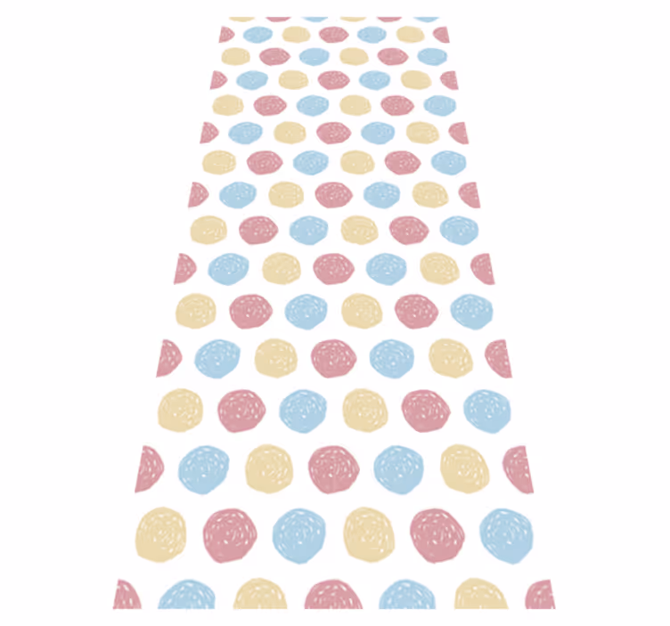Skandinavski vinilni preproga v pastelnih pikah - TenStickers