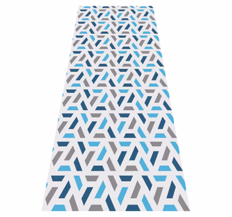 Skandinavski vinilni preproga modro-zelena geometrija - TenStickers