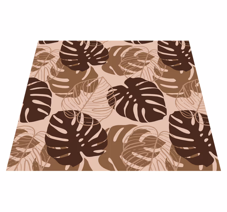 Naravne vinilne preproge rjava monstera deliciosa - TenStickers
