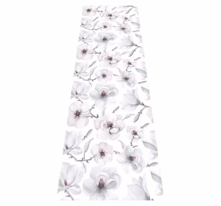Naravne vinilne preproge elegantna veja z magnolijo - TenStickers