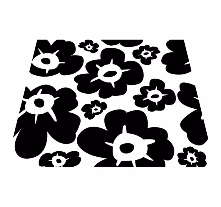 Naravne vinilne preproge črna makova - TenStickers